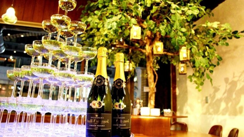 渋谷×貸切×同窓会「渋谷ガーデンスペース道玄坂店」シャンパンタワー内観